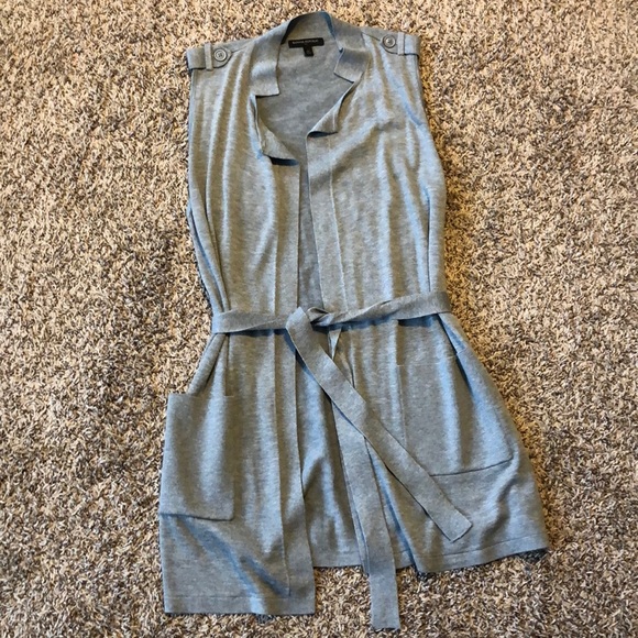 Banana Republic Factory Jackets & Blazers - Grey Banana Republic sweater vest with waist tie